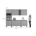Ver imagem 3 de Cozinha Completa Allure 5 Peças (2aéreos+2balcões+1torrequente) Cp08 Jequitiba/gris Fosco - Linea