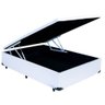 Cama Box Bau Viúva 1,28 X 1,88 X 0,40 Inteiriço Premium Corino Branco - 1