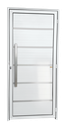 Ver imagem 1 de Porta Alumínio Lambril Premium c/Puxador e.Branco 90 Brimak