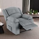 Ver imagem 7 de Poltrona do Papai Reclinável Sala de Cinema Barcelona Elétrica Touch Massagem Usb Linho Cinza