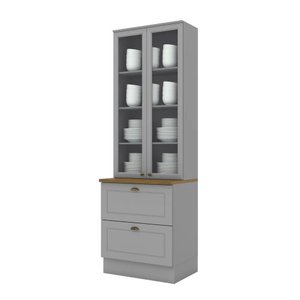 Cristaleira 71,5cm 2 Portas 2 Gavetas Emily Henn