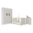 Ver imagem 2 de Quarto de Bebê Completo com Berço Americano 3 em 1 Fofura Multimóveis Mp4649 Branco/off White