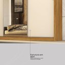 Ver imagem 3 de Guarda Roupa Dalila 3 Portas, 4 Gavetas e 3 Cabideiros Flex Cinamon Touch/off White com Espelho -