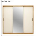 Ver imagem 7 de Guarda Roupa Dalila 3 Portas, 4 Gavetas e 3 Cabideiros Flex Cinamon Touch/off White com Espelho -