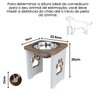Comedouro para Cachorro Grande Elevado Pet Mdf 25 Cm - Inox - 3