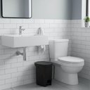Ver imagem 2 de Lixeira Preta Tramontina Compact Plástica com Pedal 10l Casa Banheiro Escritório