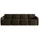 Ver imagem 5 de Sofá Cama Modulado Retrátil e Reclinável Decorativo Varsóvia 436cm Veludo Marrom G33 - Gran Belo