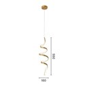 Ver imagem 2 de Lustre Pendente Sindora Dcd03235 Dourado Led Bivolt