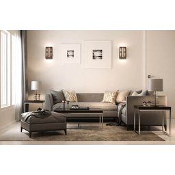 Arandela Luminária Decorativa Madeira Arpoador Quad:Pau Ferro - 3