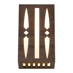 Arandela Luminária Decorativa Madeira Arpoador Quad:Pau Ferro - 1