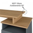 Ver mais imagens de Kit Escrivaninha Mesa Escritório com Regulagem Estilo Plus 2 Gavetas 143,5cm com Prateleira Suspensa Cinza/Olmo/Grafito/Preto Artany