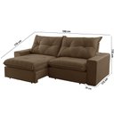 Ver imagem 5 de Sofá Hall Veludo Dois Módulos de 90cm B25cm Meu Sofá Online B016 Veludo Marrom