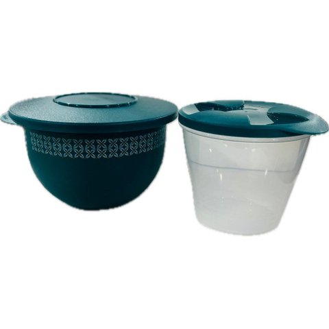 Tupperware Kit 2 Peças Tigela Murano 1,3 Litros e Pote 800ml Verde Kit 2 Peças Tigela Murano 1,3 Lit