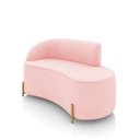 Ver imagem 1 de Sofá 2 Lugares Orgânico 140cm Pé Dourado Morgan Suede D03 - D’Rossi
