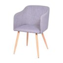 Ver imagem 1 de Poltrona Charlote Metal Madeira - Cinza