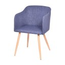 Ver imagem 1 de Poltrona Charlote Metal Madeira - Jeans-Azul
