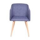 Ver imagem 2 de Poltrona Charlote Metal Madeira - Jeans-Azul