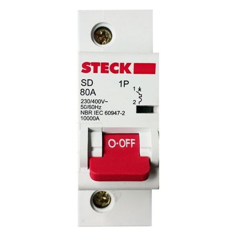 DISJUNTOR UNIPOLAR CURVA C 80A - STECK
