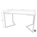 Ver imagem 2 de Mesa de Jantar Industrial Base De Ferro Branco em V Tampo 137x90 Canela