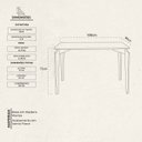 Ver imagem 4 de Mesa de Jantar Retangular 100cm Tampo Laminado Aura Marrom/Mel