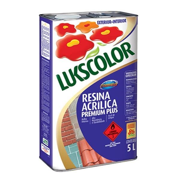 Resina Acrílica Incolor Premium Plus 5L- Lukscolor