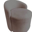 Ver imagem 6 de Kit 2 Poltronas Decorativa Yara Orgânica Suede Capuccino
