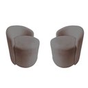 Ver imagem 2 de Kit 2 Poltronas Decorativa Yara Orgânica Suede Capuccino