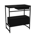 Ver imagem 1 de Gabinete Banheiro Ferro Iron Black com Gaveteiro 80x45 Cm