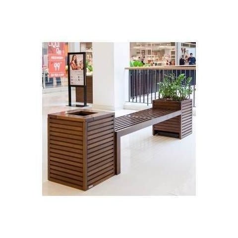 Banco de Madeira Shopping