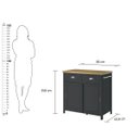 Ver imagem 2 de Aparador Classico 2 Portas e 2 Gavetas 85cm Ditália