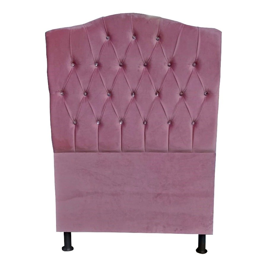 Cabeceira De Cama Box Solteiro 90 cm Princesa Rosa Bebê Dimazza Móveis - Rosa