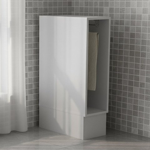 Balcão Nicho com Rodapé MDF Linha Grazi 20cm Branco