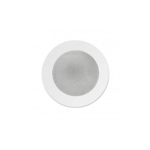 Pf. de emb. ø123mm x h regulável-1 luz E27-c/Vidro fosco (80%) + Aro Branco