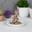 Ver imagem 3 de MINI PRATO DECORATIVO DE CERAMICA COELHO ROSE 9CM X 8,2CM