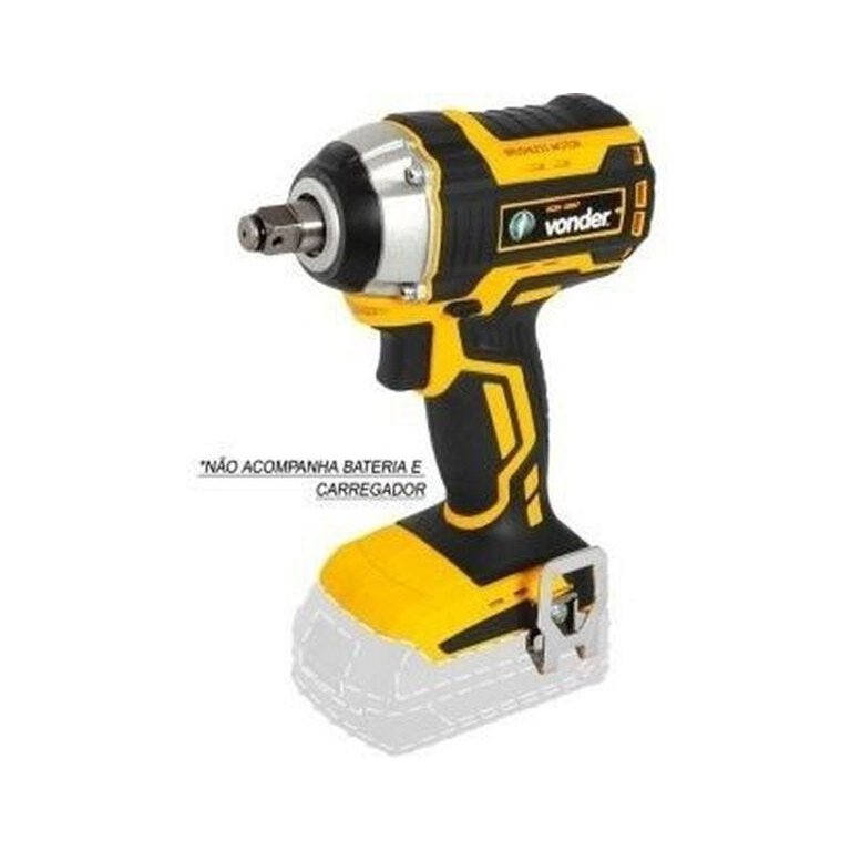 Chave De Impacto Bateria Intercambiável De 18v Encaixe De 1/2 Sem Bateria E Sem Carregador Iciv