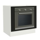 Ver imagem 1 de Balcão para Forno de Embutir 80 X 60 Cm sem Tampo Agata, Glamy, Stella Madesa Branco/preto