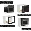 Ver mais imagens de Balcão para Forno de Embutir 80 X 60 Cm sem Tampo Agata, Glamy, Stella Madesa Branco/preto