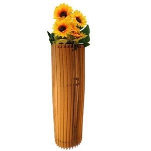 Vaso de Chão Decorativo Grande Torre -:mdf Cru/60x20cm