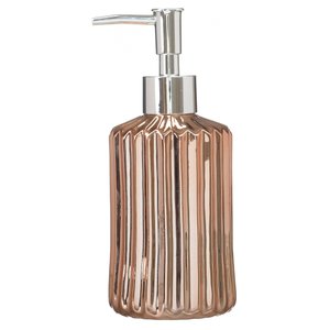 Porta Sabonete Líquido Banheiro Lavabo Saboneteira Rosê 056 PGB Plissado