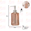 Ver imagem 3 de Porta Sabonete Líquido Banheiro Lavabo Saboneteira Rosê 056 Pgb Plissado