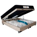 Ver mais imagens de Cama Box Baú Queen Bipartido Suede + Colchão Molas Ensacadas Sereneprime Sonnolux 158x198x69 Bege