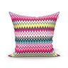 Almofada Chevron Zig Zag Colorida e Branca 45cm x 45cm - 3