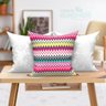 Almofada Chevron Zig Zag Colorida e Branca 45cm x 45cm - 5