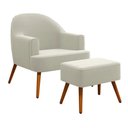 Ver imagem 2 de Poltrona Ágata com Puff Madeira Eucalipto Movellu Home
