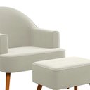 Ver imagem 3 de Poltrona Ágata com Puff Madeira Eucalipto Movellu Home