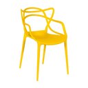 Ver imagem 4 de Conjunto Mesa de Jantar Redonda Branca 100cm Talia Amadeirada com 4 Cadeiras Allegra - Amarelo