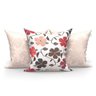 Kit Almofada Floral 45cm x 45cm Jacquard Estampada com Refil 3 unidades - 1