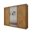 Ver imagem 1 de Guarda Roupa Paradizzo 3 Portas com Espelho 6 Gavetas Novo Horizonte Cumaru