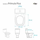 Ver imagem 3 de Assento Sanitário Poliéster Primula Plus Branco para vaso Fiori 6lpf