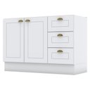 Ver imagem 1 de Balcao Pia 2 Portas 3 Gavetas 120 Cm C353 Americana Branco Henn